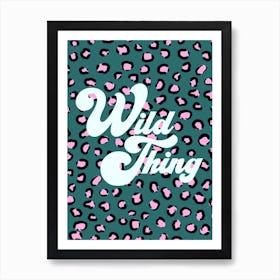 Green Animal Print Wild Thing Art Print