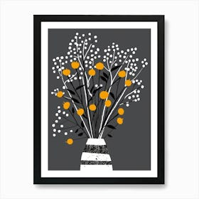 Oranges In A Vase 8 Art Print