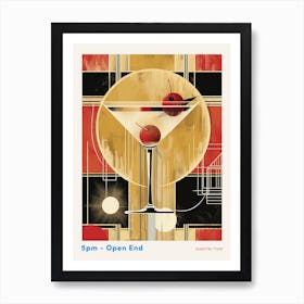 Art Deco Cocktail In Martini Glass 1 Poster Art Print