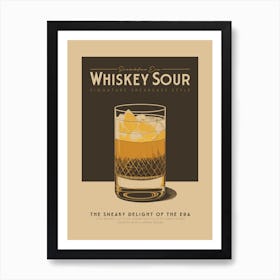 Whiskey Sour Cocktail Art Print