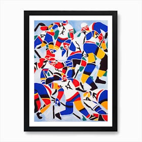 Ice Hockey In The Style Of Matisse 4 Art Print