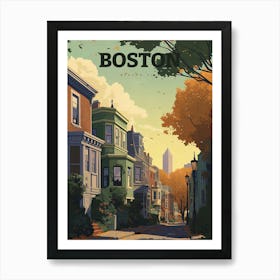 Boston Travel Featuring Beacon Hill Art Print