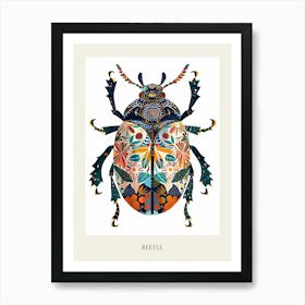 Colourful Insect Illustration Beetle 2 Poster Art Print