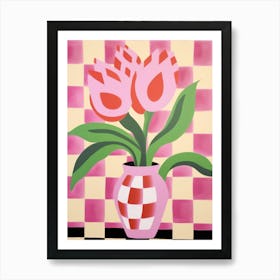 Tulip Flower Vase 1 Art Print