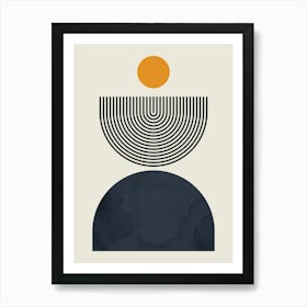 Lines and circles 7 1 Art Print