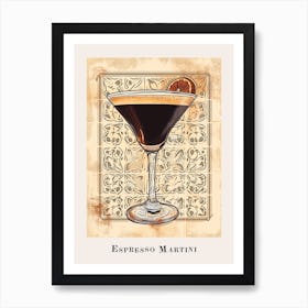 Espresso Martini Tile Poster Art Print
