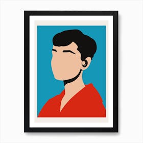 Audrey Hepburn Minimalist Pop Art Portrait Art Print