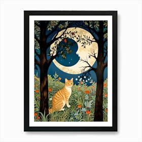 William Morris Cat In The Moonlight 58 Póster