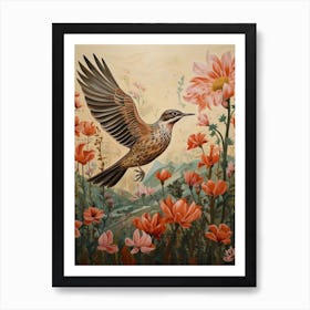 Dunlin Detailed Bird Painting Art Print