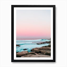 La Jolla Cove, San Diego, California Pink Photography 2 Art Print