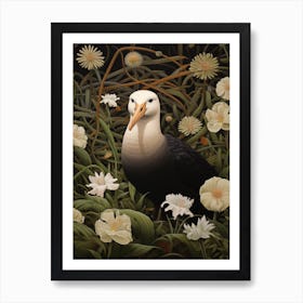 Dark And Moody Botanical Albatross 3 Art Print