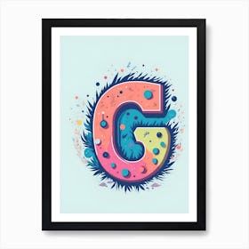 Colorful Letter G Illustration 17 Art Print