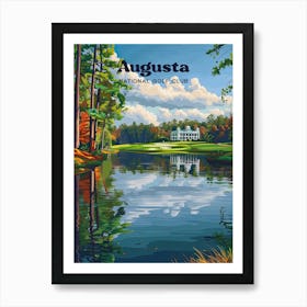 The National Masters Tournament Travel Illustration Art Print
