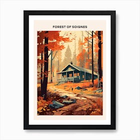 Forest Of Soignes Midcentury Travel Poster Art Print