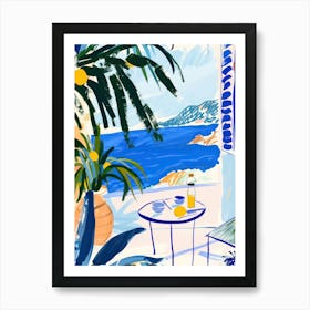 Travel Poster Happy Places Amalfi Coast 0 Art Print