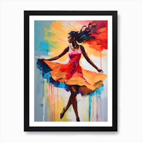 Dancer African woman Art Print Art Print