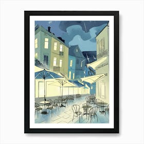 Van Gogh Cafe Terrace At Night 3 Art Print