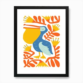 Nursery Abstract Stork Bird Art Print