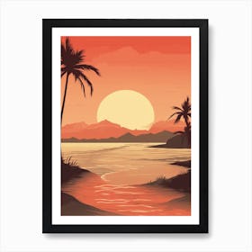 Bvaro Beach Dominican Republic At Sunset 2 Art Print