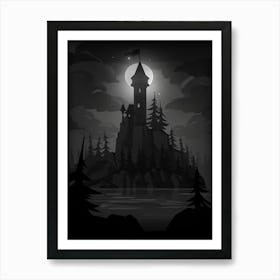 Castle At Night Art Print