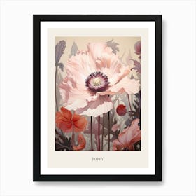 Floral Illustration Poppy 2 Poster Art Print