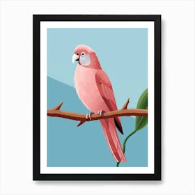 Minimalist Parrot 3 Illustration Art Print