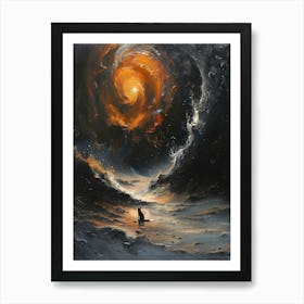 The Journey, Bichromatic, Surrealism, Impressionism Art Print