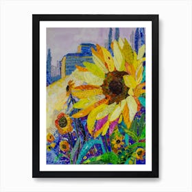 Sun Flowers In Tuscan Art Print