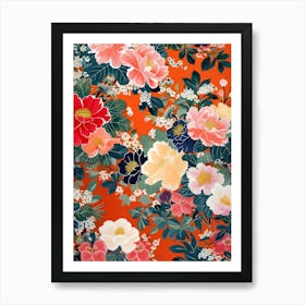 Great Japan Hokusai Japanese Flowers 4 Art Print