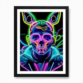 Neon Bunny Art Print