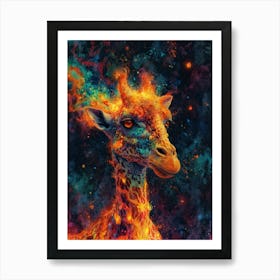 Fire Giraffe 3 Art Print