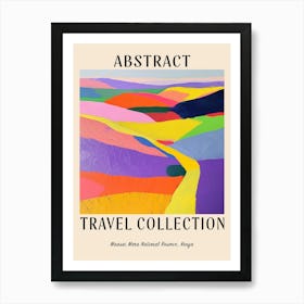 Abstract Travel Collection Poster Maasai Mara National Reserve Kenya 4 Art Print