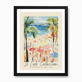 Marina Di Ragusa, Sicily   Italy Il Lido Collection Beach Club Poster 4 Art Print
