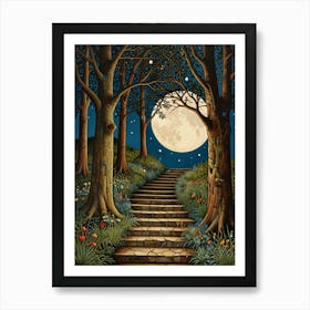 William Morris Stairway To The Moon Art Print