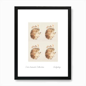Cute Animals Collection Hedgehog 3 Art Print