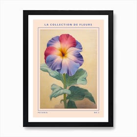 Petunia 2 French Flower Botanical Poster Art Print