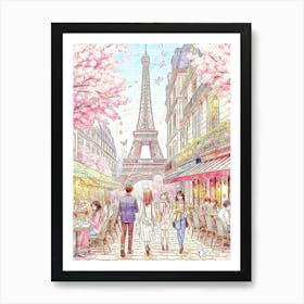 Anime City Of Paris Poster