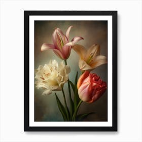 Vintage Flowers 2 Art Print