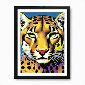 Cheetah - fastest land animal. Cheetah Pop Art: Bold and Striking Art Print