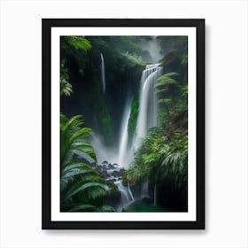 Cunca Wulang Waterfall, Indonesia Realistic Photograph (1) Art Print