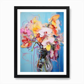 Abstract Flower Painting Orchid 2 Art Print