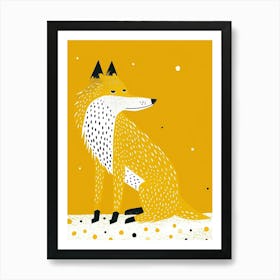 Yellow Timber Wolf 3 Art Print