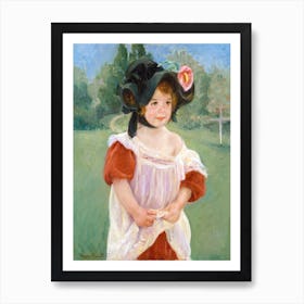 Spring Margot Standing In A Garden (1900), Mary Cassatt Art Print