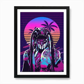 Demon Finn Balor 80s Retro Art Print