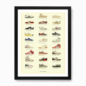 Iconic Trainers Collection - Art Print Affiche