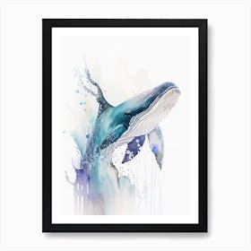 Strap Toothed Whale Storybook Watercolour  (3) Art Print