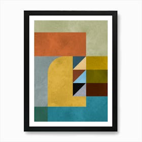 Geometric expressive shapes 1 Art Print