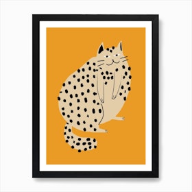 Orange Plump Cat Art Print