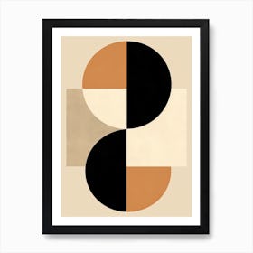 Mid Century Illusions In Muted Mirage Beige Art Print