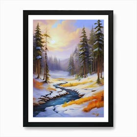 Winter Landscape Painting 21 Art Print